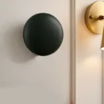 Patère Murale Ronde Noire En Bois 1 Crochet