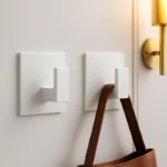 Patère Murale Adhésive Aluminium Blanc