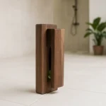 Patère Murale Bois Foncé Barrette Pour Salle De Bain