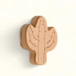 Patère Murale Cactus En Bois Naturel