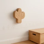 Patère Murale Cactus En Bois Naturel