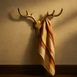 Patère Murale Cerf Doré En Alliage De Zinc