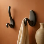 Patère Murale Cygne Gris En Métal