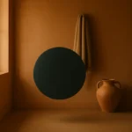 Patère Murale Ronde Noire En Bois, 1 Crochet