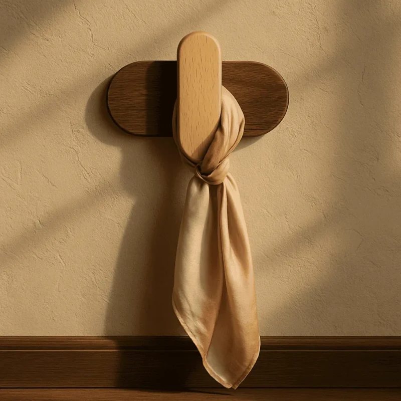 Patere Murale Scandinave Double Teinte De Bois