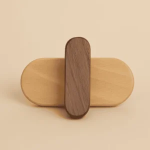 Patere Murale Style Scandinave Double Teinte De Bois