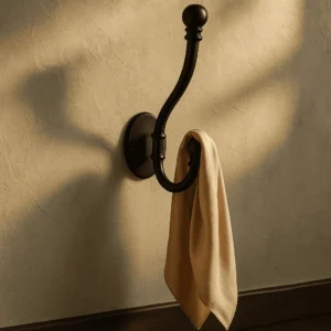 Patere Murale Vintage En Alliage De Zinc Noire