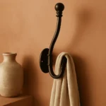 Patere Murale Vintage En Alliage De Zinc Noire