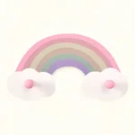 Porte-manteau Enfant Arc-en-ciel En Bois, 2 Crochets