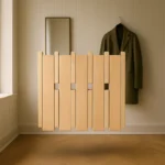 Porte-manteau Mural Bois Clair Carré