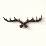 Porte-manteau Mural Bois De Cerf Foncé En Résine