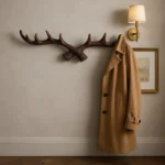 Porte-manteau Mural Bois De Cerf Foncé En Résine