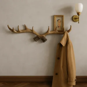 Porte-manteau Mural Bois De Cerf En Résine