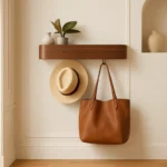 Porte Manteau Mural Bois Foncé