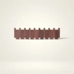 Porte-manteau Mural Bois Foncé 8 Crochets