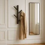 Porte-manteau Mural Bois Foncé, Design Moderne