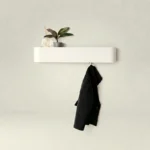 Porte-manteau Mural En Bois Multicouche Blanc, Style Moderne