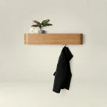 Porte-manteau Mural En Bois Naturel