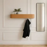 Porte-manteau Mural En Bois Naturel