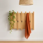 Porte-manteau Mural En Bois Naturel Clair