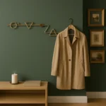 Porte-manteau Mural Forme Z Doré, Design Géométrique