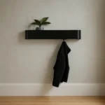 Porte-manteau Mural Métal Noir Mat