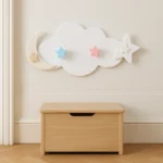 Porte-manteau Mural Nuage, 4 Crochets Enfant