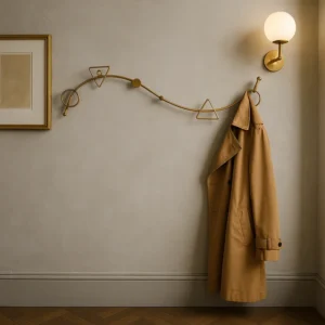 Porte-manteau Mural Serpent En Métal, Design Sinueux