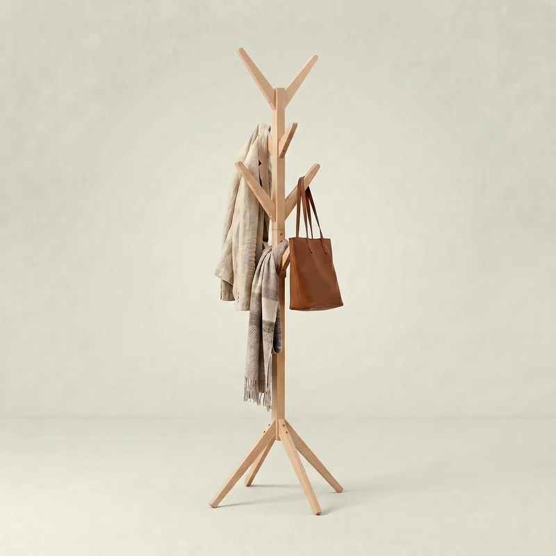 Porte-manteau Scandinave Sur Pied 8 Crochets