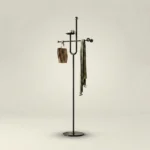 Porte-manteau Sur Pied Aluminium Noir, Design Moderne