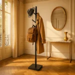 Porte Manteau Sur Pied Arbre 8 Crochets Bois Noir