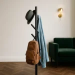 Porte Manteau Sur Pied Arbre 8 Crochets Bois Noir