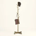 Porte-manteau Sur Pied Arbre Base Croisée Métal Doré