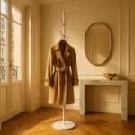 Porte-manteau Sur Pied Arbre Métal Blanc