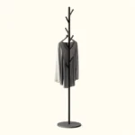 Porte-manteau Sur Pied Arbre Métal Noir