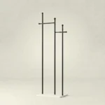 Porte-manteau Sur Pied Blanc Et Noir Style Moderne