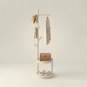 Porte-manteau Sur Pied En Bois, Style Naturel Pour L'entrée
