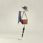 Porte-manteau Sur Pied Métal Blanc