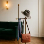 Porte-manteau Sur Pied Métal Doré Design
