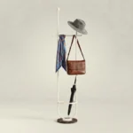 Porte-manteau Sur Pied Métal Noir Et Blanc Design épuré