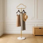 Porte-manteau Sur Pied Nuage Doré En Métal