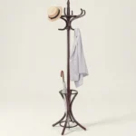 Porte-manteau Sur Pied Perroquet Bois Massif Brun Foncé