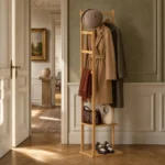 Meuble entrée bambou avec rangement chaussures