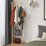Meuble entrée bambou avec rangement chaussures