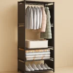 Meuble entrée porte-manteau et rangement chaussures noir