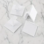Patère murale adhésive aluminium blanc