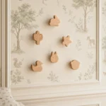 Patère murale canard en bois pour chambre enfant