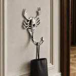 Patère murale scorpion en alliage de zinc