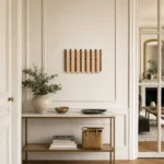 Porte-manteau mural en bois bicolore