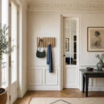 Porte-manteau mural en bois bicolore